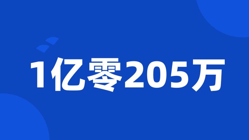 1亿零205万