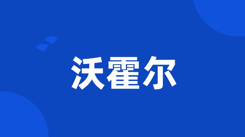 沃霍尔