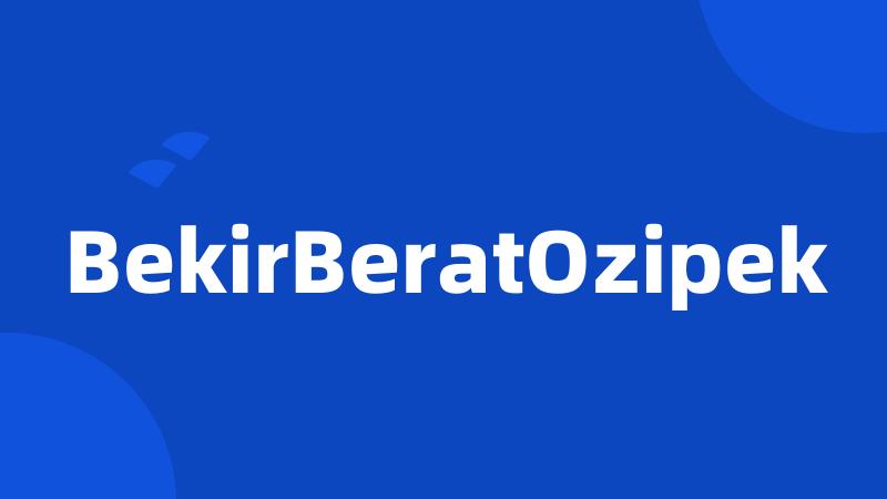 BekirBeratOzipek