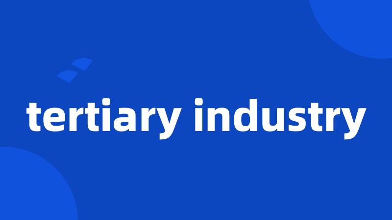 tertiary industry