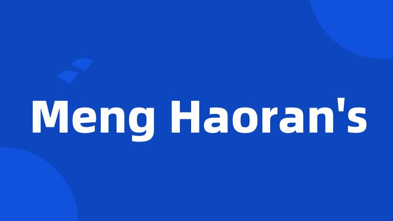 Meng Haoran's