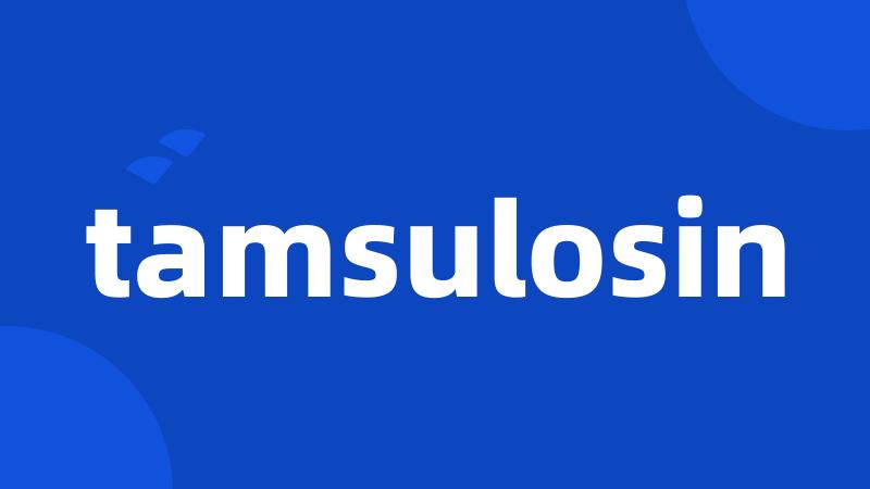 tamsulosin