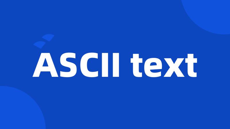 ASCII text