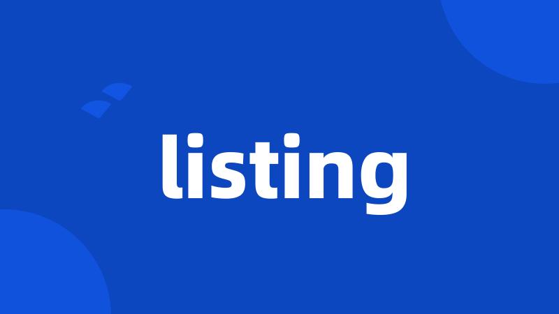 listing