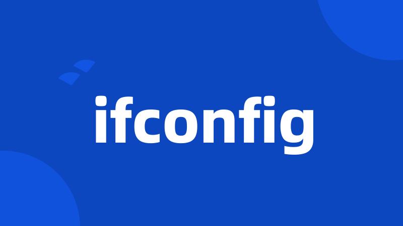 ifconfig