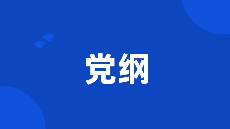 党纲