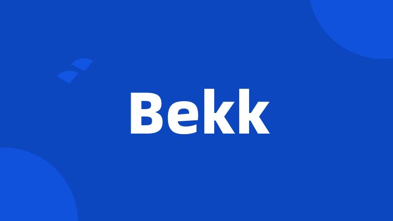 Bekk