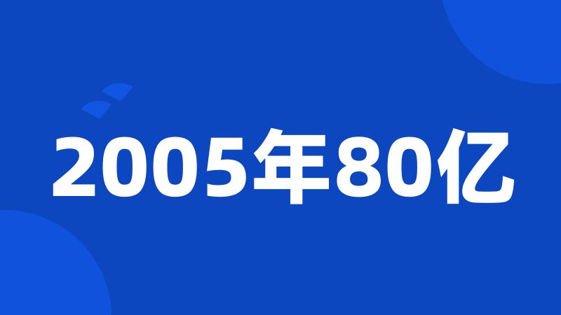 2005年80亿