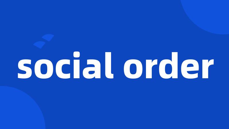 social order