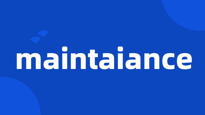 maintaiance