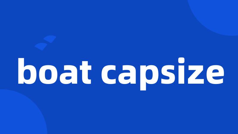 boat capsize