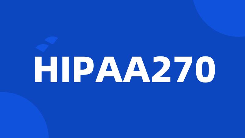 HIPAA270