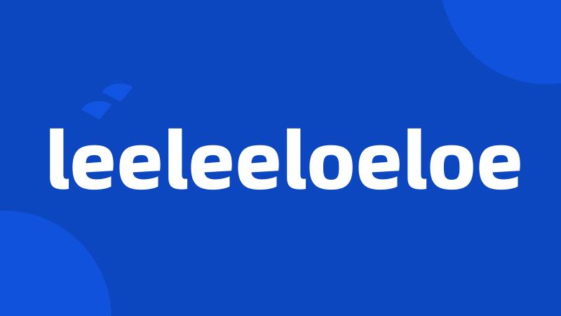 leeleeloeloe