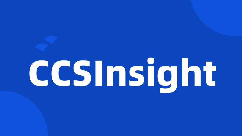 CCSInsight