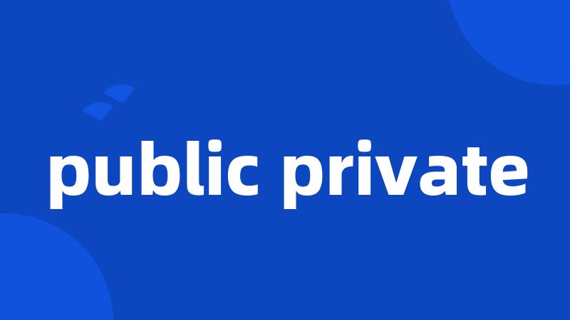 public private