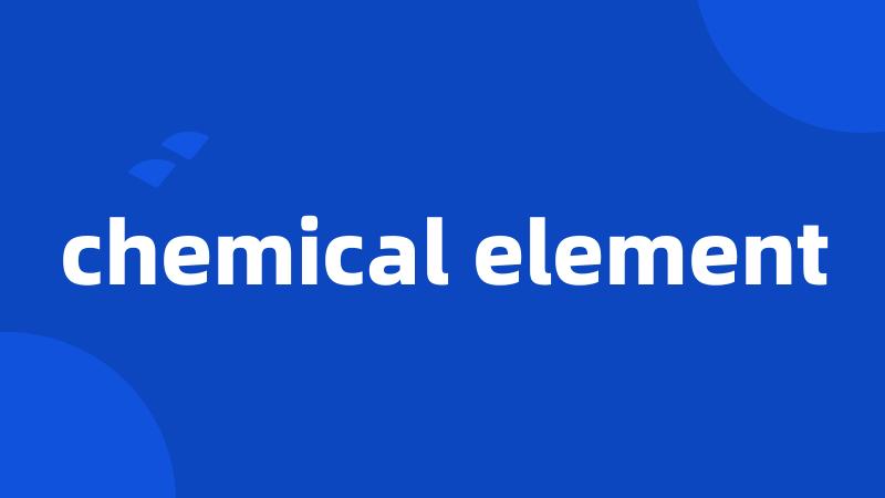 chemical element