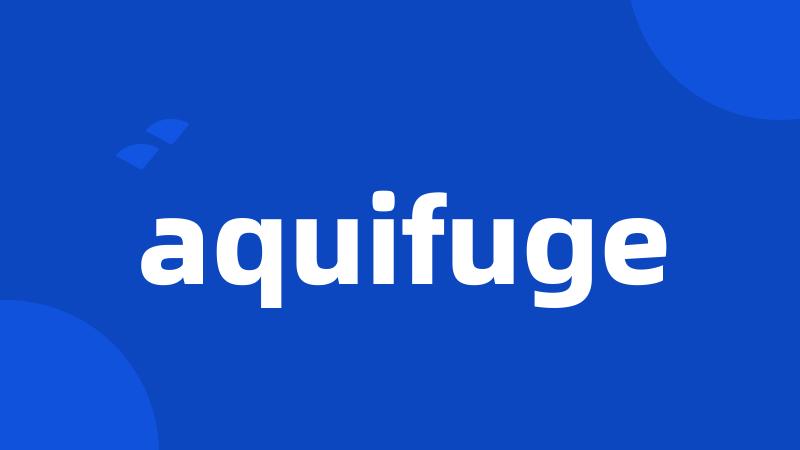 aquifuge