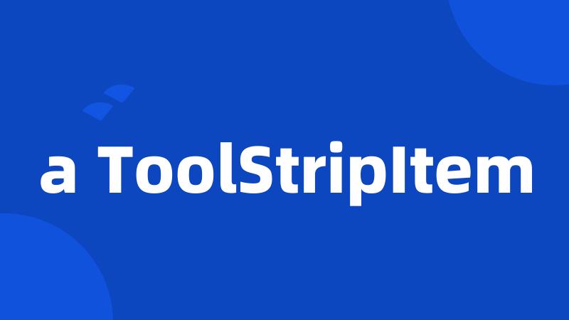 a ToolStripItem