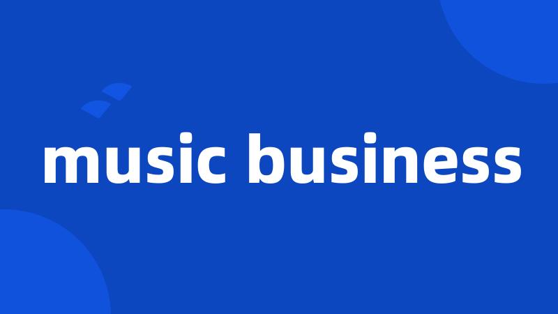 music business