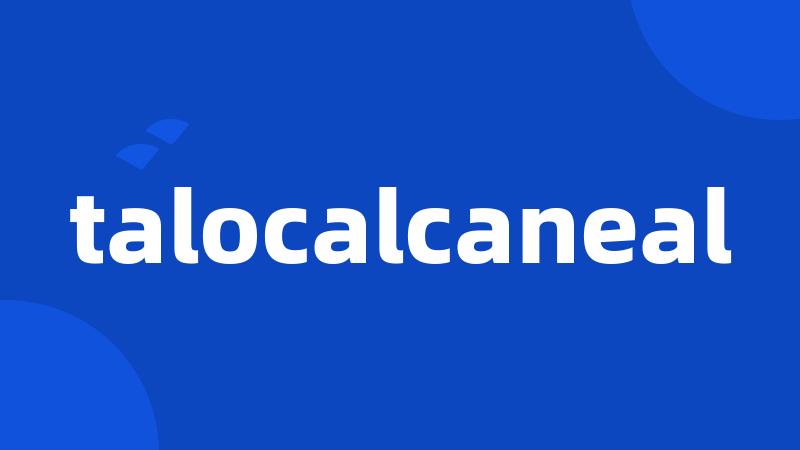 talocalcaneal