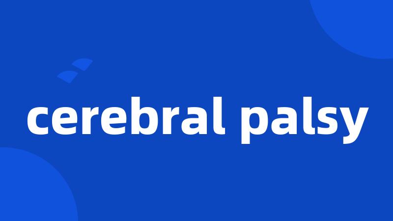 cerebral palsy