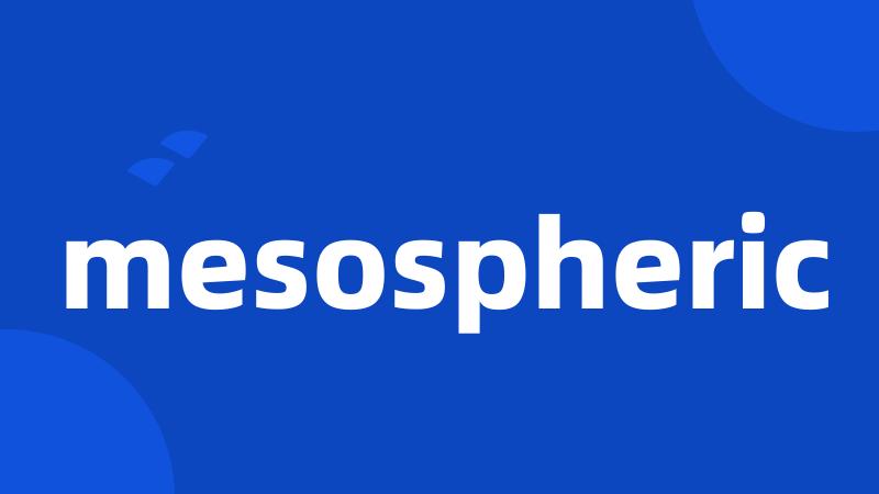 mesospheric