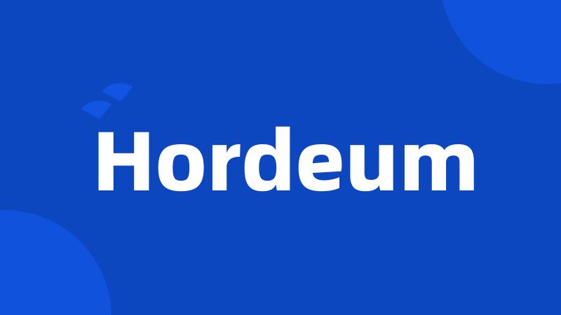 Hordeum