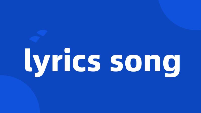 lyrics song