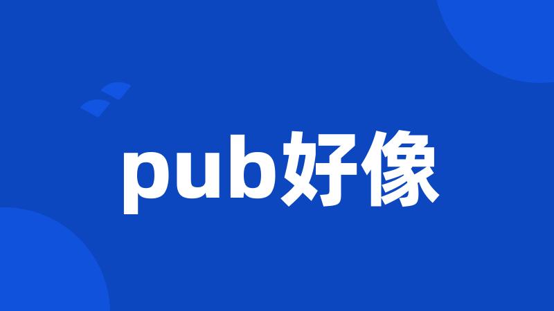 pub好像