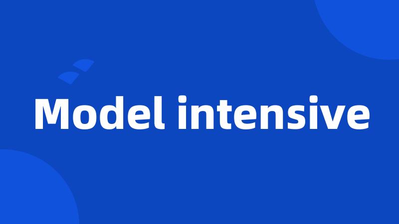 Model intensive