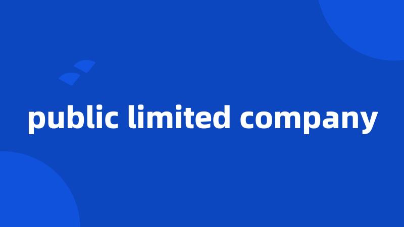 public limited company