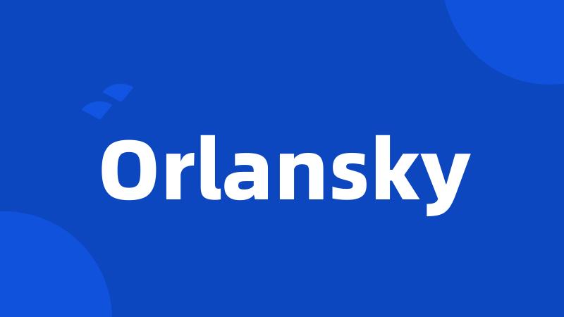 Orlansky