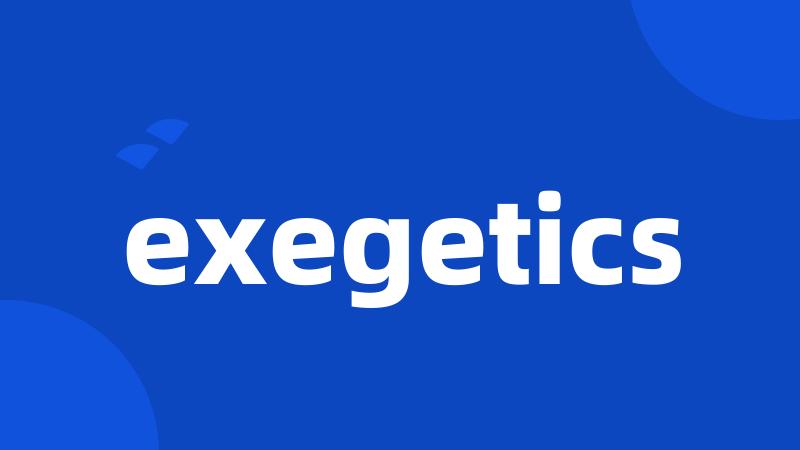 exegetics