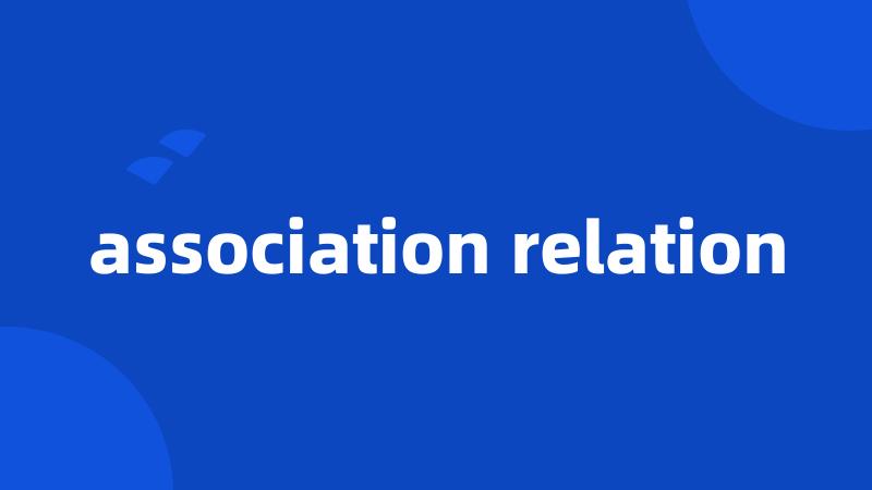 association relation