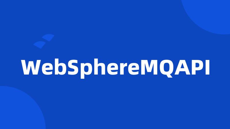 WebSphereMQAPI