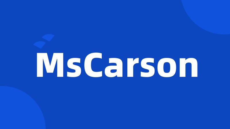 MsCarson