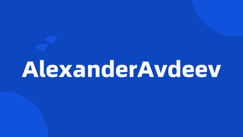 AlexanderAvdeev