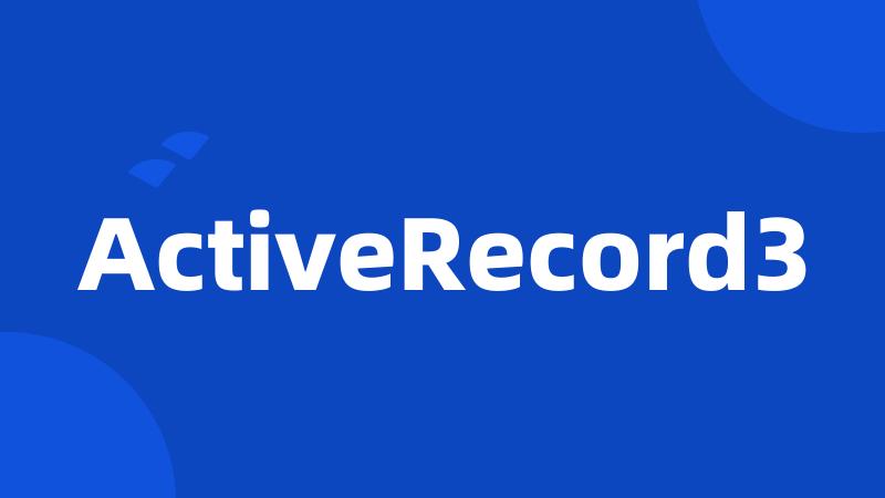 ActiveRecord3