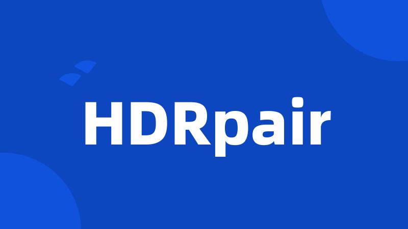 HDRpair