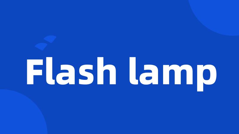 Flash lamp