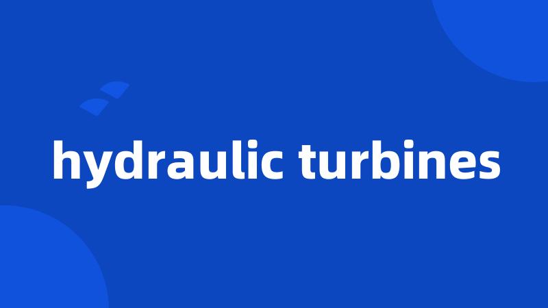 hydraulic turbines