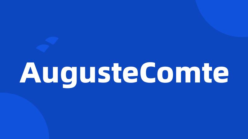 AugusteComte