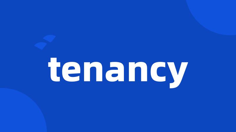 tenancy