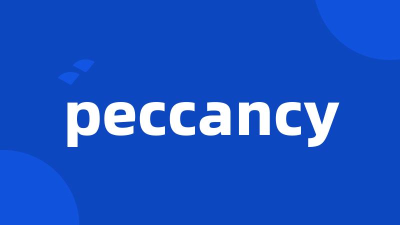 peccancy