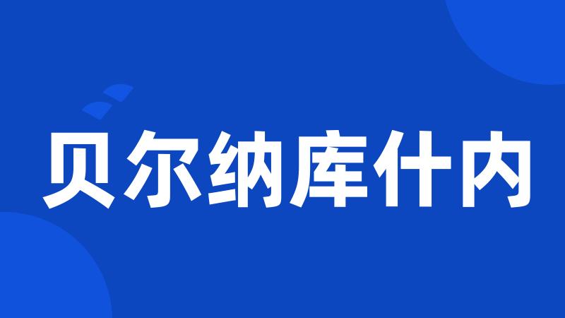 贝尔纳库什内