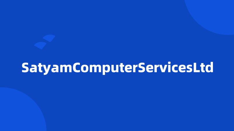 SatyamComputerServicesLtd