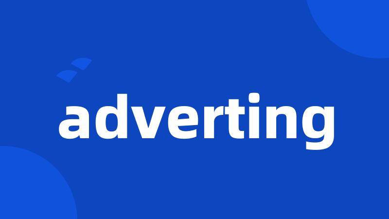 adverting