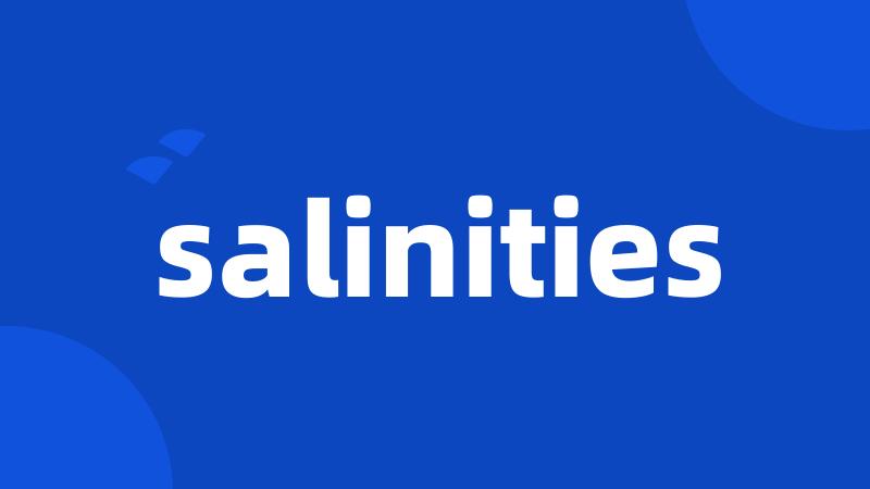 salinities