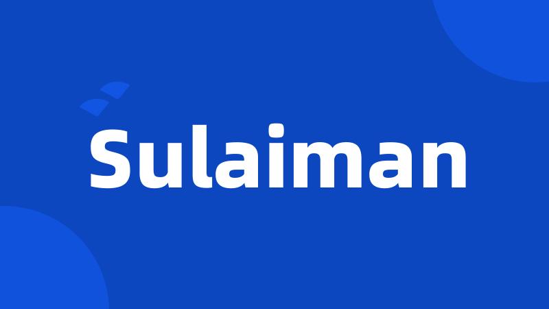 Sulaiman