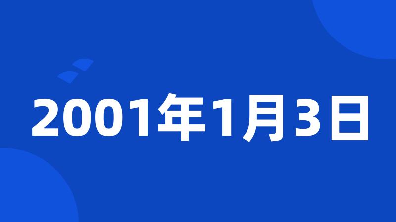 2001年1月3日